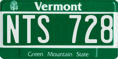 VT license plate NTS728