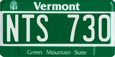 VT license plate NTS730