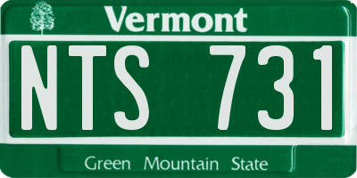 VT license plate NTS731