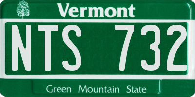 VT license plate NTS732