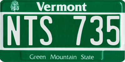 VT license plate NTS735