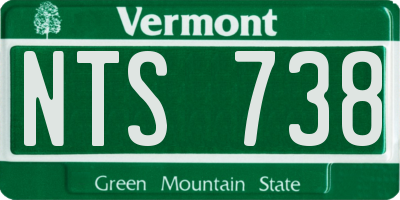 VT license plate NTS738