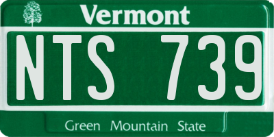 VT license plate NTS739