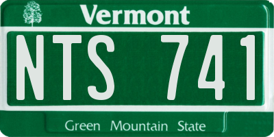 VT license plate NTS741