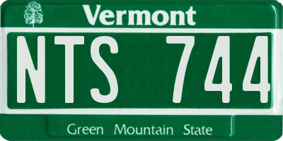 VT license plate NTS744