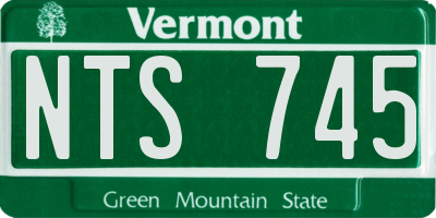 VT license plate NTS745