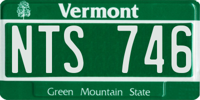 VT license plate NTS746