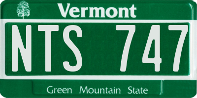VT license plate NTS747