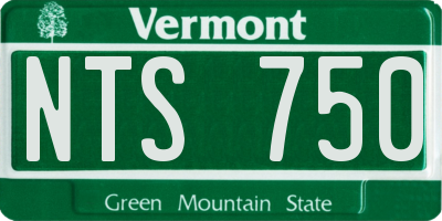 VT license plate NTS750