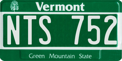 VT license plate NTS752