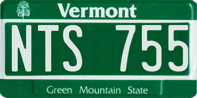VT license plate NTS755