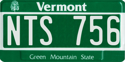 VT license plate NTS756