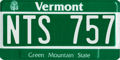 VT license plate NTS757