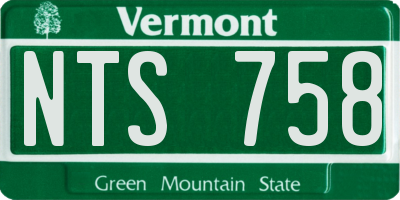 VT license plate NTS758