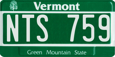 VT license plate NTS759