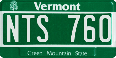 VT license plate NTS760