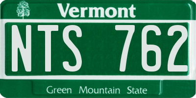 VT license plate NTS762