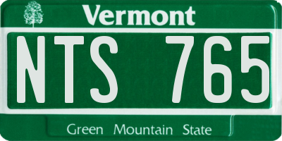 VT license plate NTS765