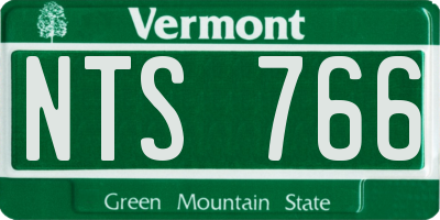 VT license plate NTS766