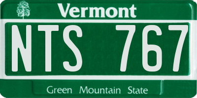 VT license plate NTS767