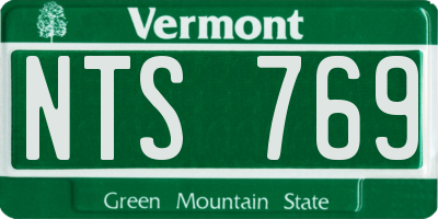 VT license plate NTS769