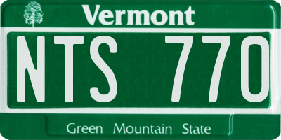 VT license plate NTS770