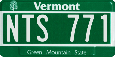 VT license plate NTS771