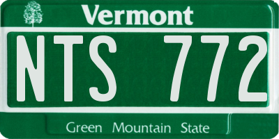 VT license plate NTS772