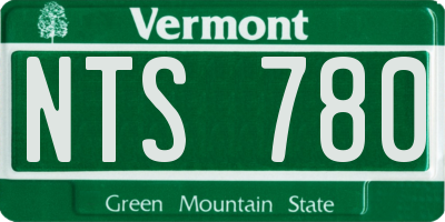 VT license plate NTS780