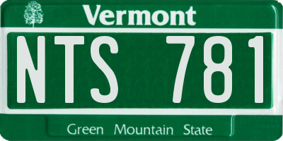 VT license plate NTS781