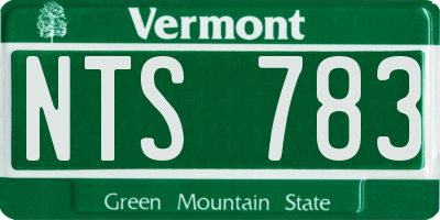 VT license plate NTS783