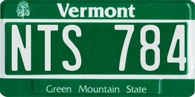 VT license plate NTS784