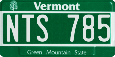 VT license plate NTS785
