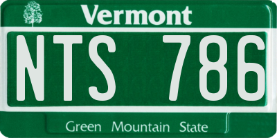VT license plate NTS786