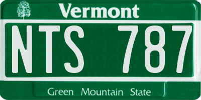 VT license plate NTS787