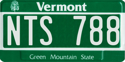 VT license plate NTS788