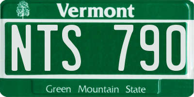 VT license plate NTS790