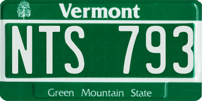 VT license plate NTS793