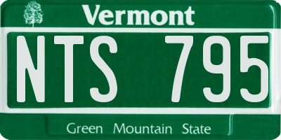 VT license plate NTS795