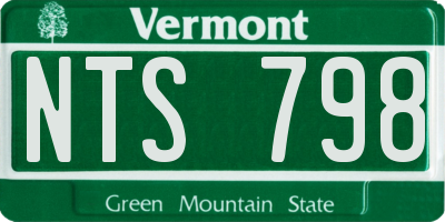 VT license plate NTS798