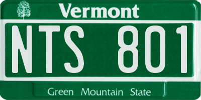 VT license plate NTS801