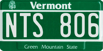 VT license plate NTS806