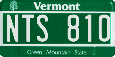 VT license plate NTS810