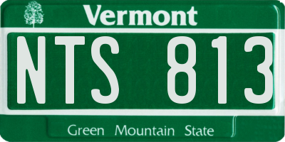 VT license plate NTS813