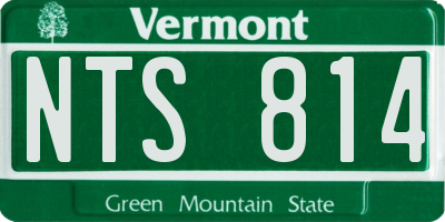 VT license plate NTS814