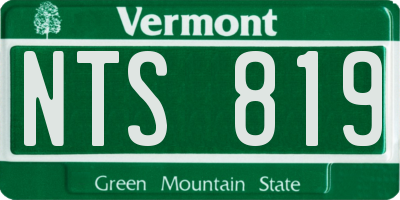 VT license plate NTS819