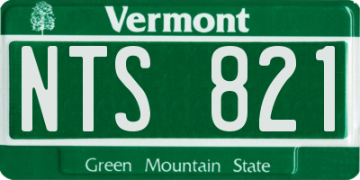 VT license plate NTS821