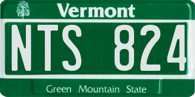 VT license plate NTS824
