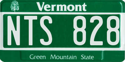 VT license plate NTS828