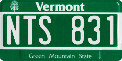 VT license plate NTS831